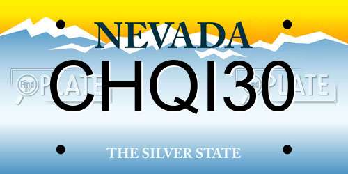 CHQI30 Nevada License Plate