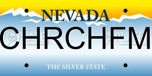 CHRCHFM Nevada License Plate
