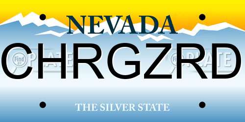 CHRGZRD Nevada License Plate