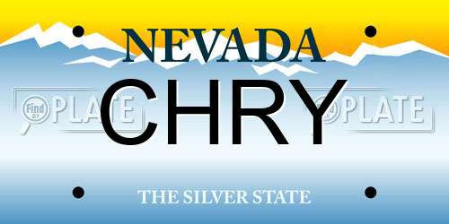 CHRY Nevada License Plate