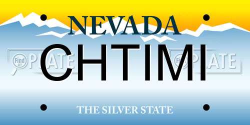 CHTIMI Nevada License Plate
