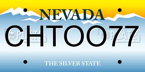 CHTOO77 Nevada License Plate