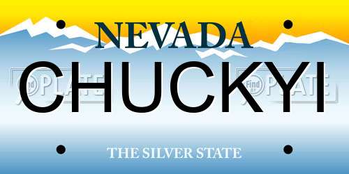 CHUCKYI Nevada License Plate