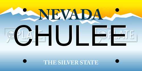 CHULEE Nevada License Plate