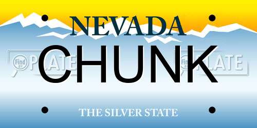 CHUNK Nevada License Plate