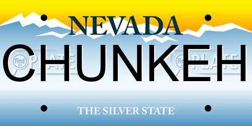 CHUNKEH Nevada License Plate