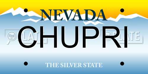 CHUPRI Nevada License Plate