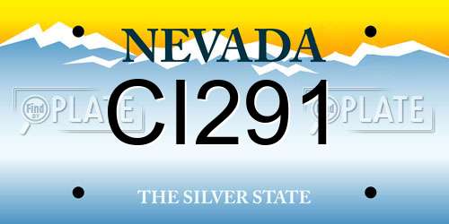 CI291 Nevada License Plate