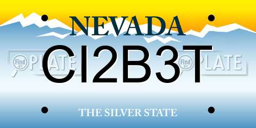 CI2B3T Nevada License Plate