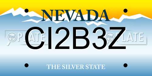 CI2B3Z Nevada License Plate