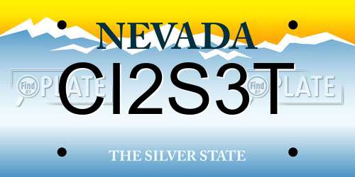 CI2S3T Nevada License Plate
