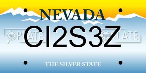 CI2S3Z Nevada License Plate