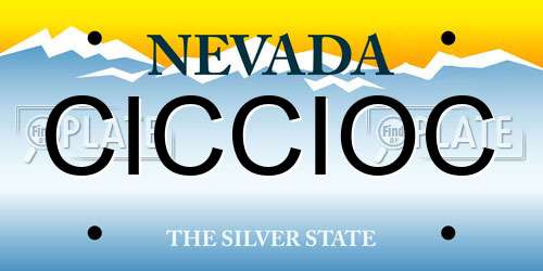 CICCIOC Nevada License Plate