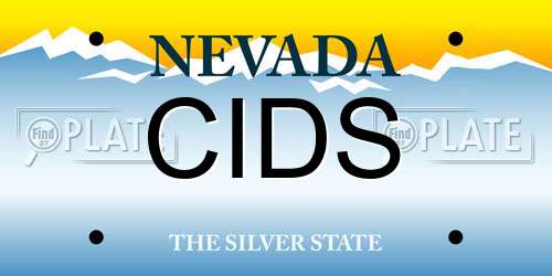 CIDS Nevada License Plate