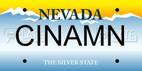 CINAMN Nevada License Plate
