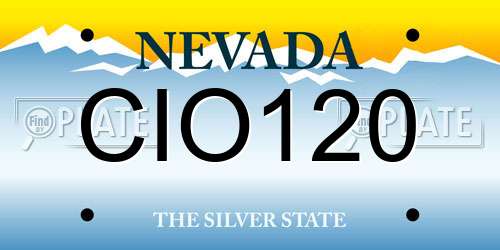 CIO120 Nevada License Plate