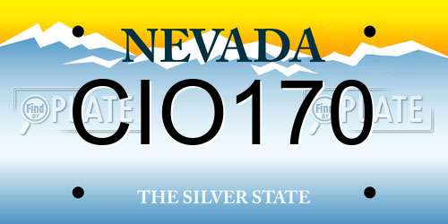CIO170 Nevada License Plate