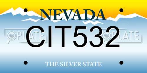 CIT532 Nevada License Plate