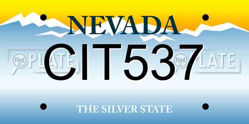 CIT537 Nevada License Plate