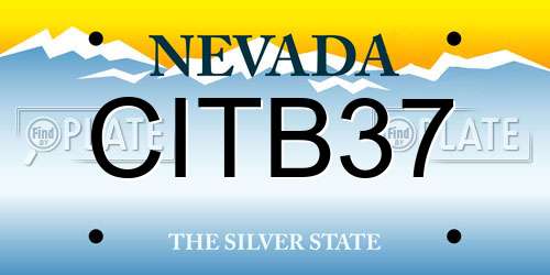 CITB37 Nevada License Plate