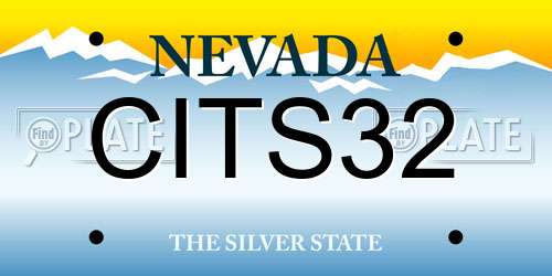 CITS32 Nevada License Plate