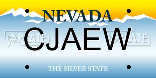 CJAEW Nevada License Plate