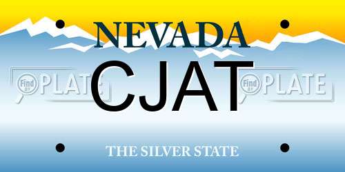 CJAT Nevada License Plate