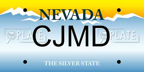 CJMD Nevada License Plate