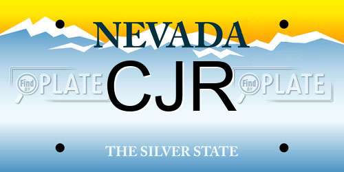 CJR Nevada License Plate