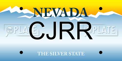 CJRR Nevada License Plate