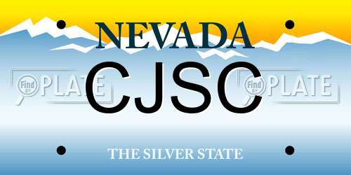 CJSC Nevada License Plate