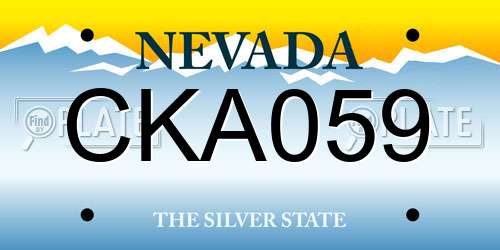 CKA059 Nevada License Plate
