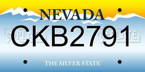 CKB2791 Nevada License Plate