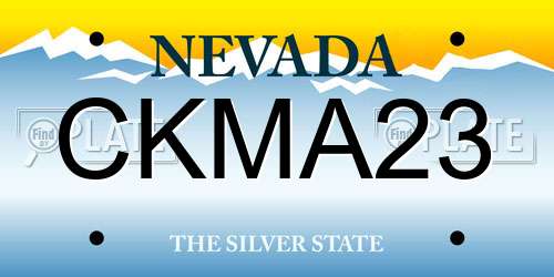 CKMA23 Nevada License Plate