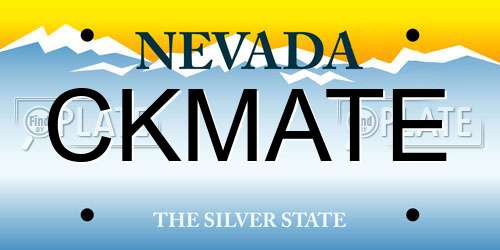 CKMATE Nevada License Plate