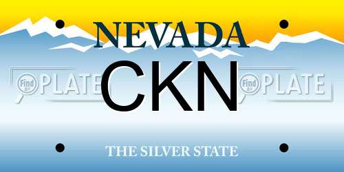 CKN Nevada License Plate