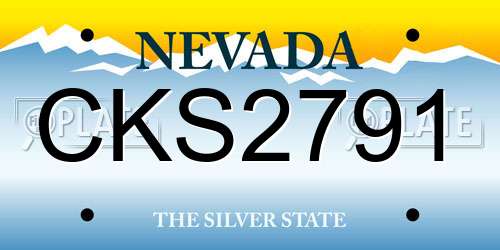 CKS2791 Nevada License Plate