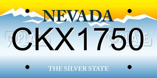 CKX1750 Nevada License Plate