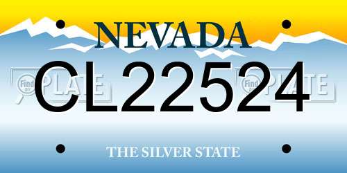 CL22524 Nevada License Plate