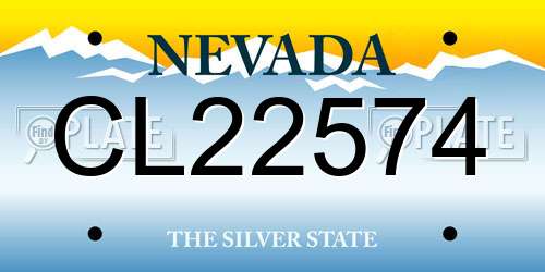 CL22574 Nevada License Plate