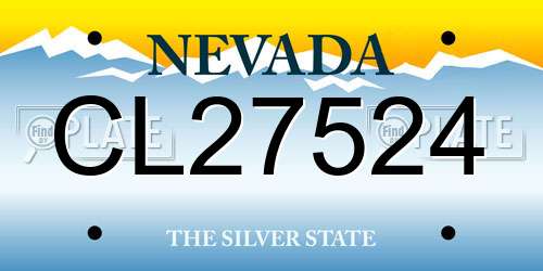 CL27524 Nevada License Plate