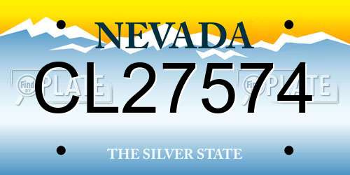 CL27574 Nevada License Plate