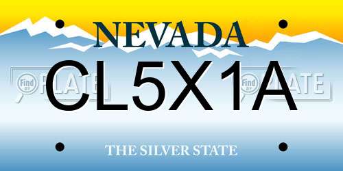 CL5X1A Nevada License Plate