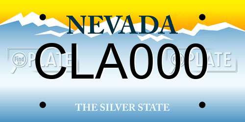 CLA000 Nevada License Plate