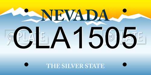 CLA1505 Nevada License Plate