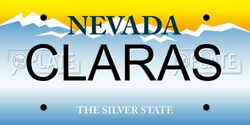 CLARAS Nevada License Plate