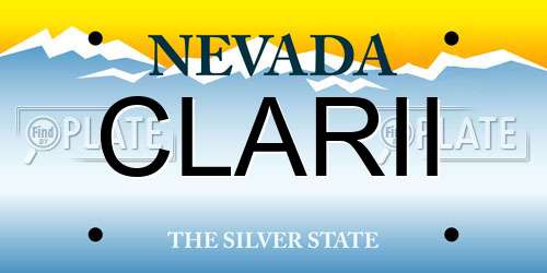CLARII Nevada License Plate