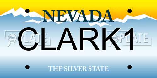 CLARK1 Nevada License Plate