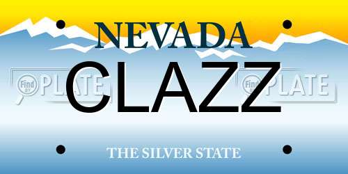 CLAZZ Nevada License Plate