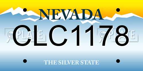 CLC1178 Nevada License Plate